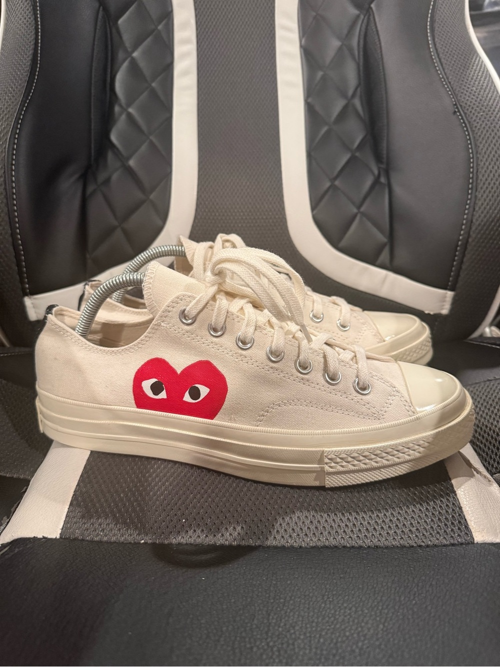 Size 9 - Converse X Comme des Garcons PLAY Men’s Red Heart Low-Top Canvas